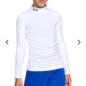 Under Armour Boys' Large ColdGear Mock Neck Long Sleeve Shirt